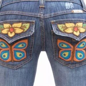 Frankie B Jean Festival Rare Butterfly Pockets 🦋